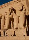 Africa, Egypt, Aswan. The Great Temple of Ramesses II in the village of Abu Simbel. Art Print